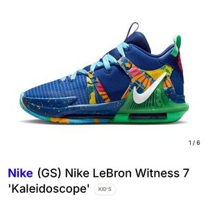 Nike LeBron Kids Blue Multicolor Sneakers